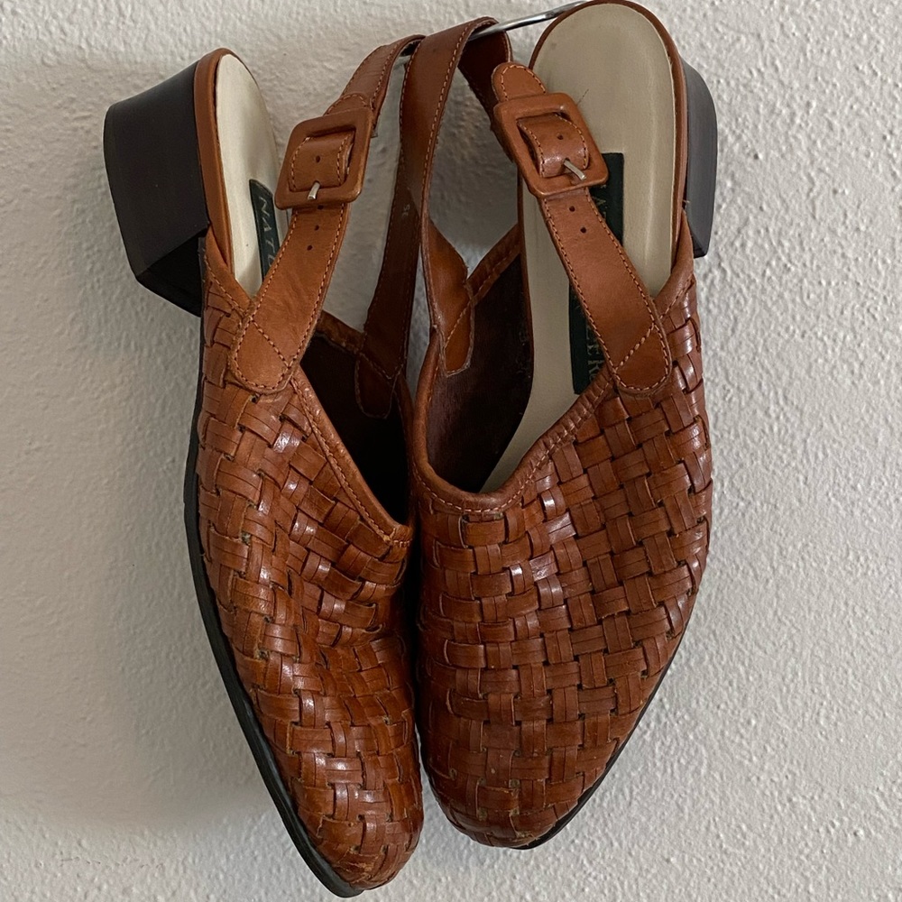 Chestnut Naturalizer woven loafer sandals